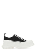 Alexander Mcqueen Women Black Canvas Tread Slick Sneakers