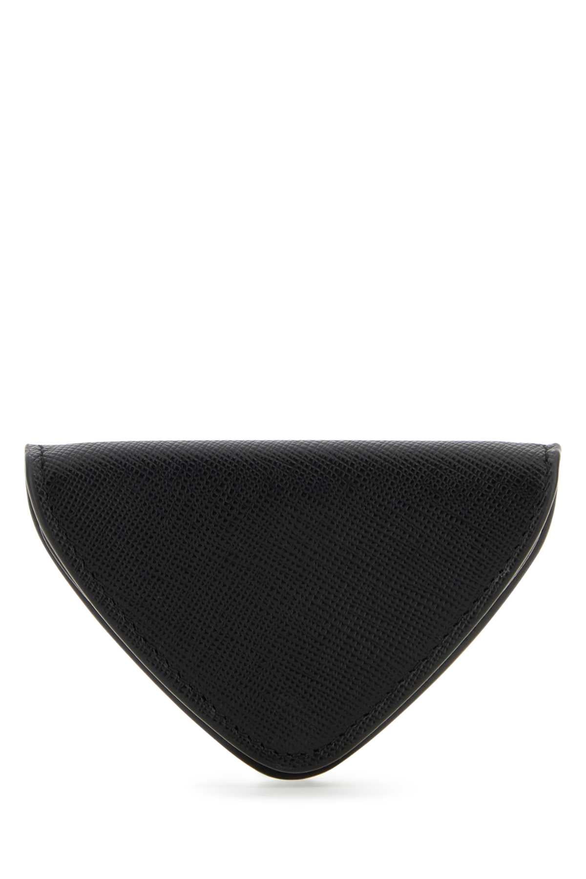 Prada Men Black Leather Coin Purse