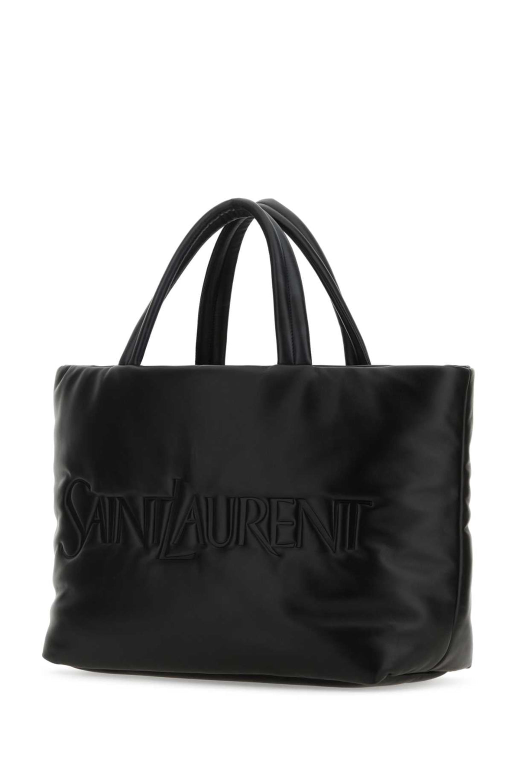 Saint Laurent Men Black Nappa Leather Saint Laurent Shopping Bag
