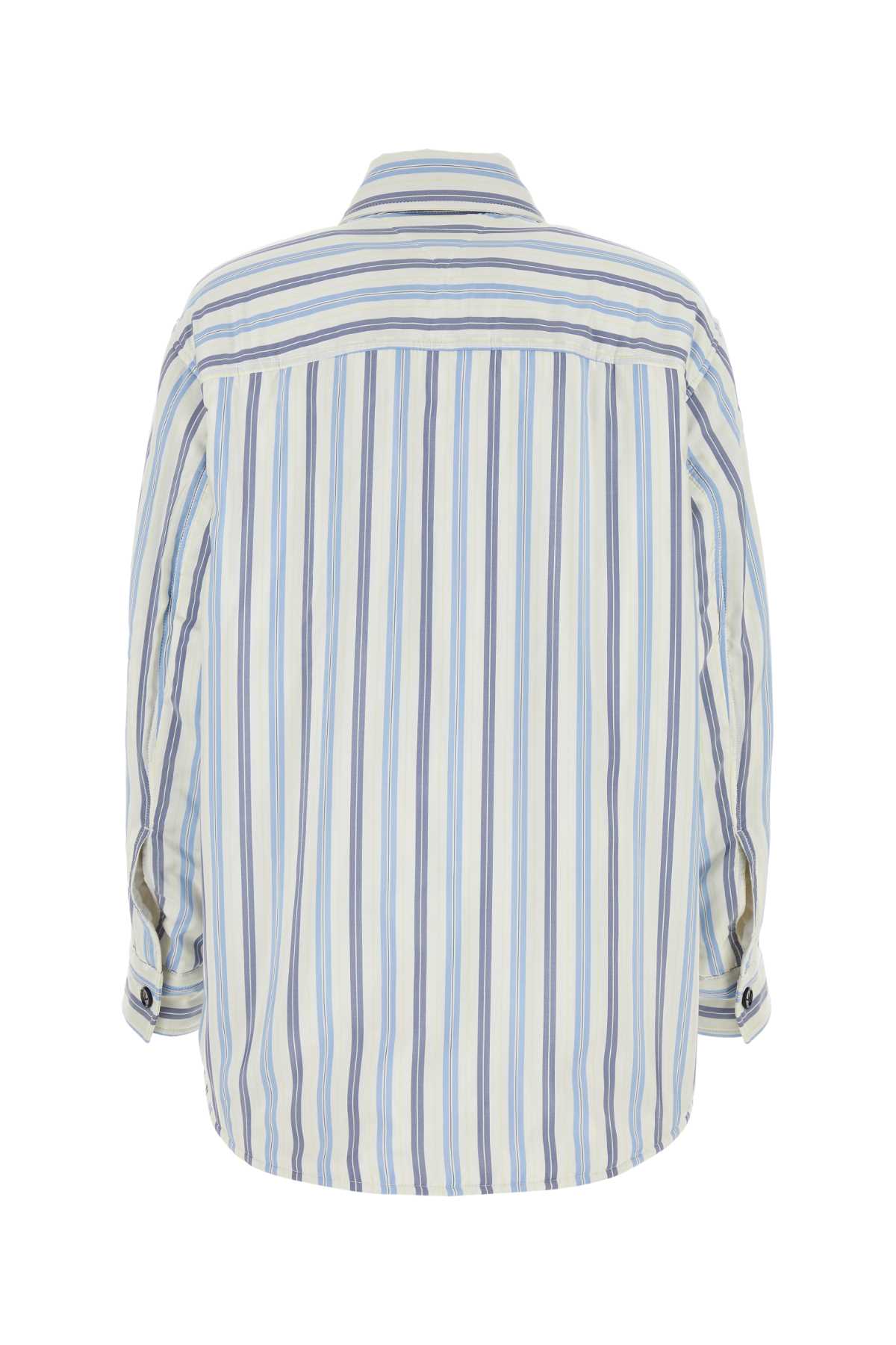 Bottega Veneta Women Embroidered Silk Oversize Padded Shirt