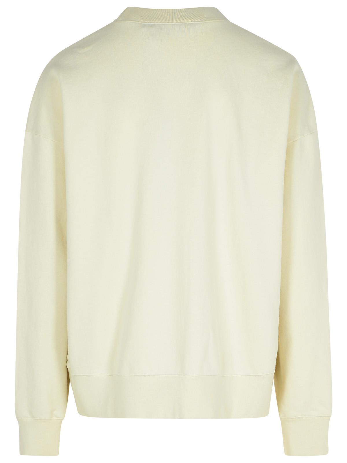 Palm Angels Cream Cotton Sweatshirt Men