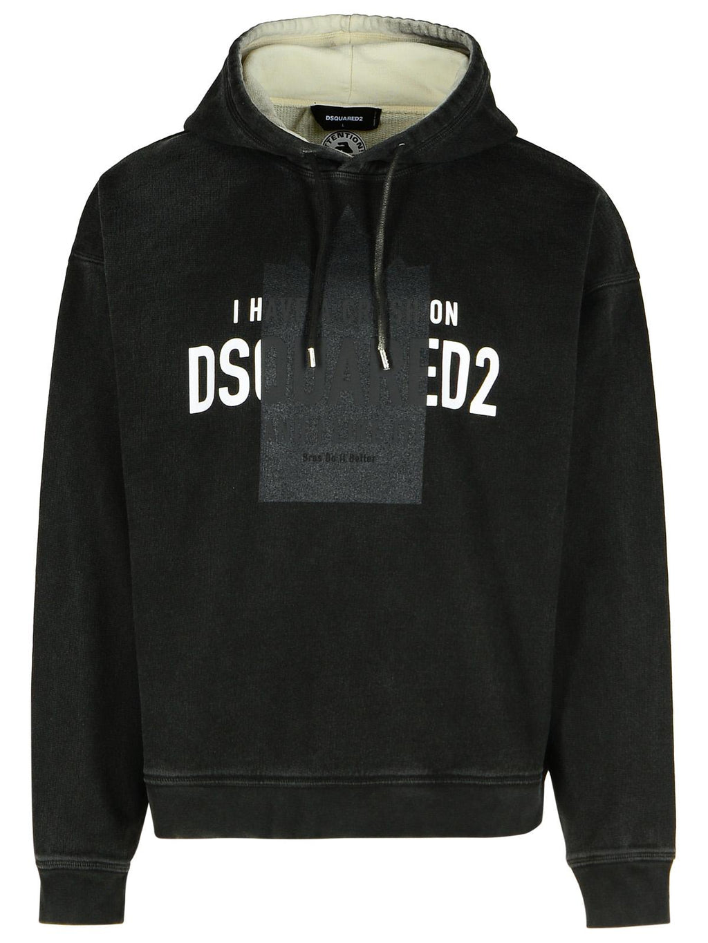 Dsquared2 Black Cotton Sweatshirt Men