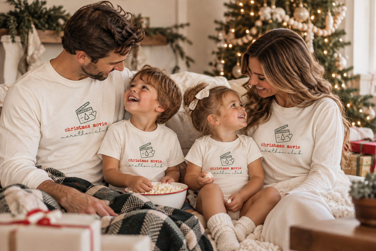 Christmas Movie Marathon Organic Kids T-Shirt