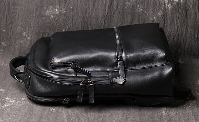 Full Grain Leather Backpack For Men, Leather Travel Backpack Stylish Laptop Backpack