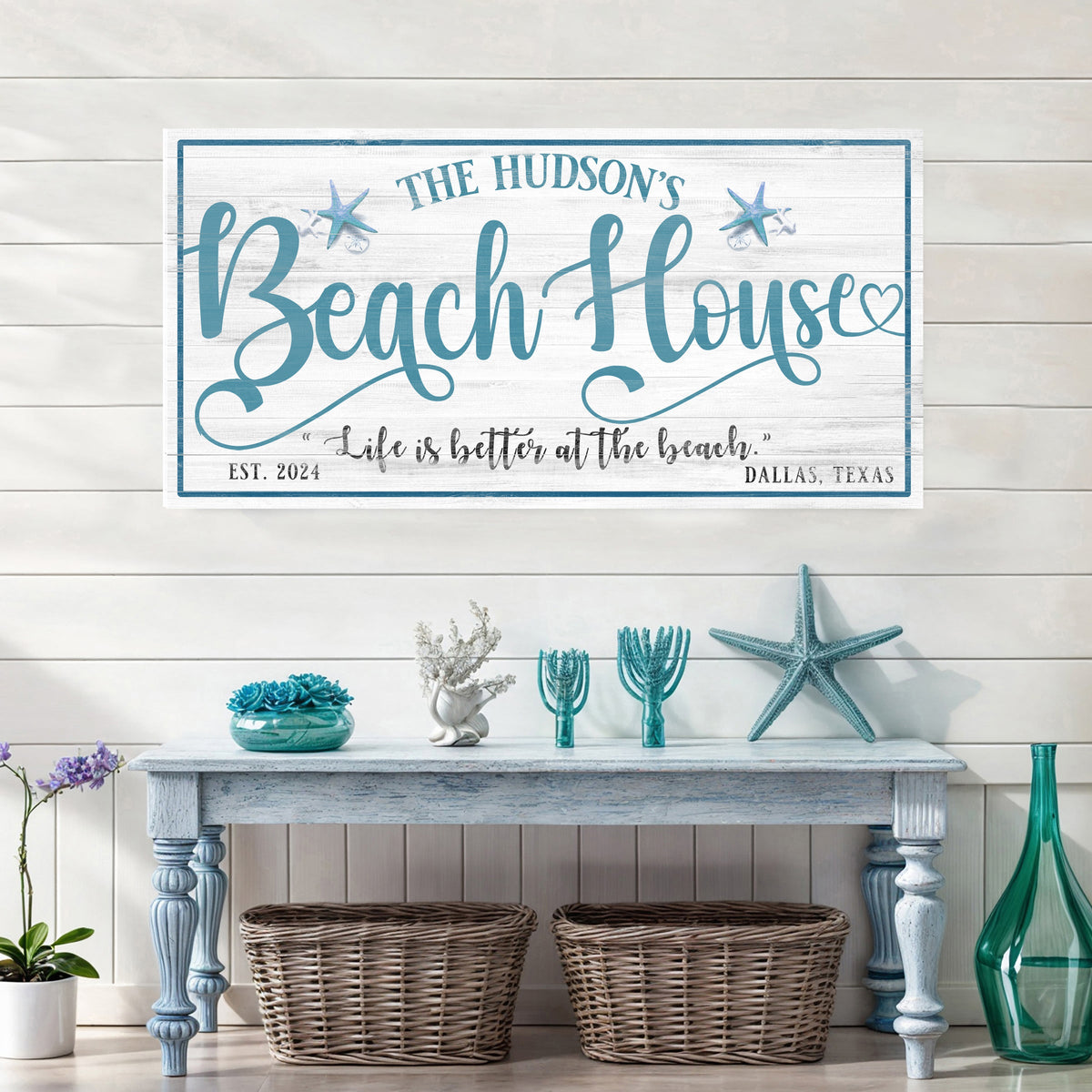 Personalized Beach House Sign II