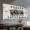 Personalized Cattle Ranch Rustic Sign II