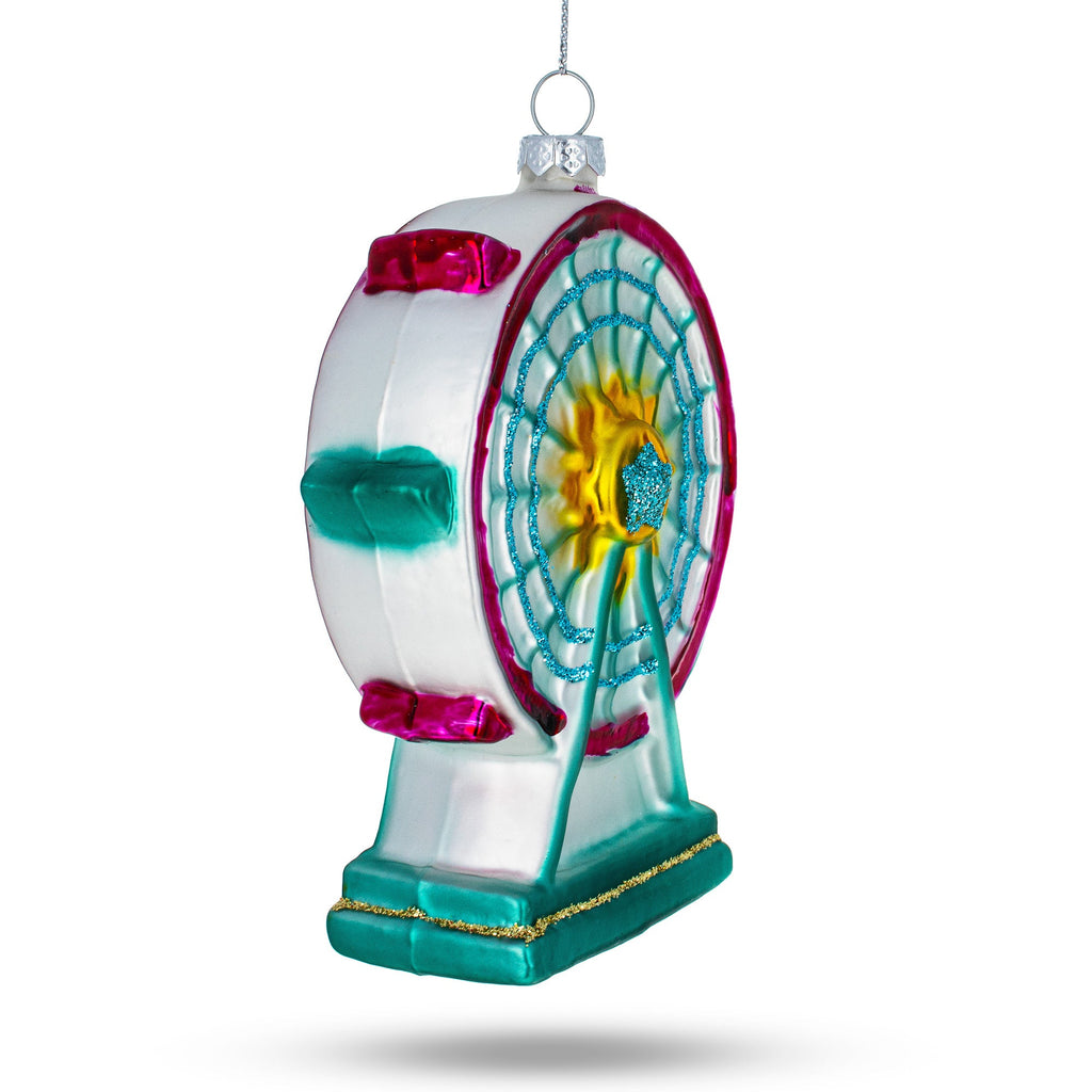 Ferris Wheel Glass Christmas Ornament