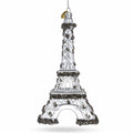 Iconic Eiffel Tower, Paris Glass Christmas Ornament