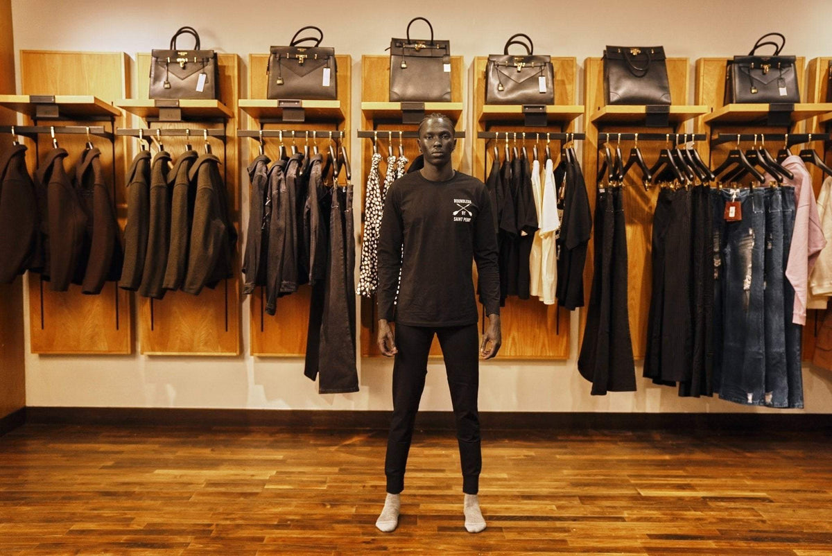 Long Sleeve Crewneck Black T-Shirt