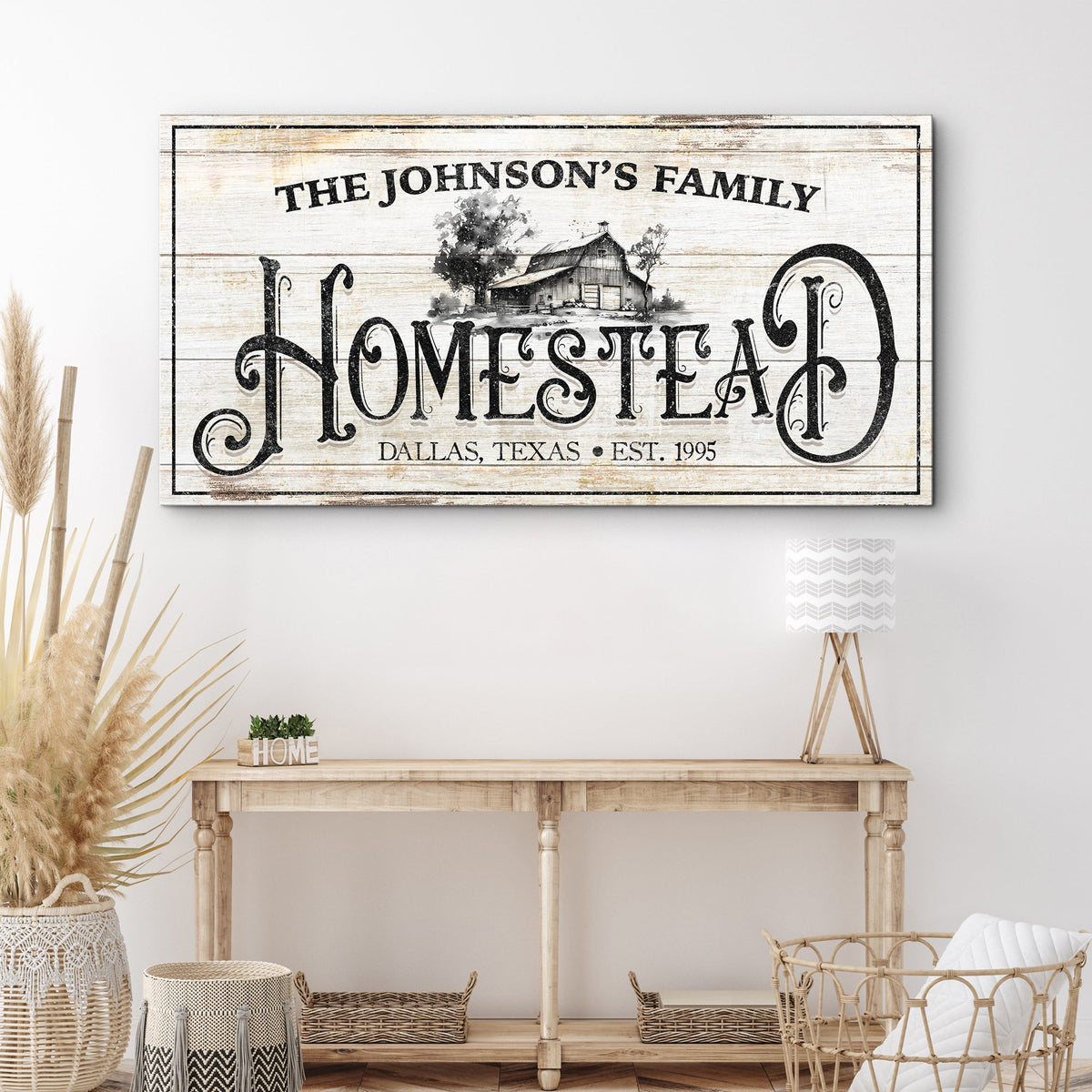 Vintage Farmhouse Homestead Sign