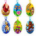 Monkey, Cardinal Bird, Butterfly, Pony and Bee Wooden Christmas Ornaments 3 Inch