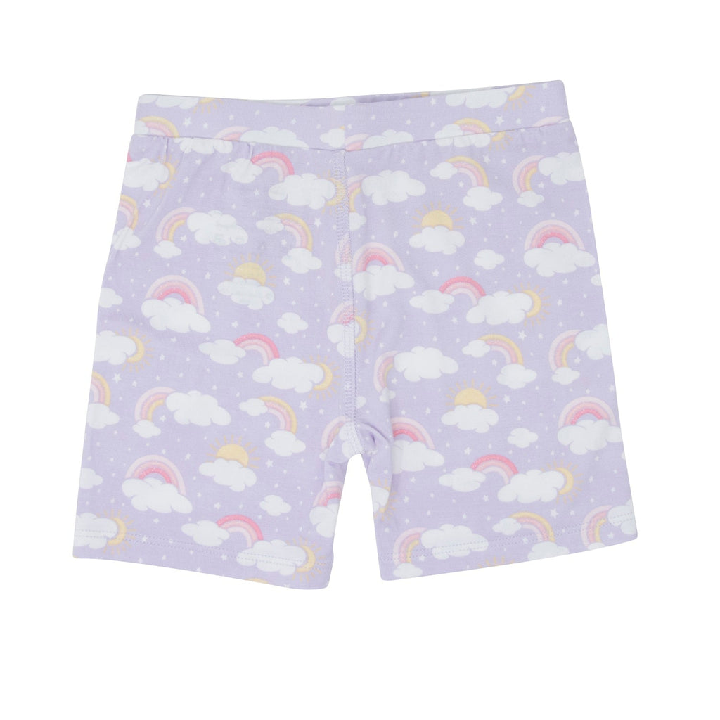 Lavender Rainbows and Clouds Summer Pajama Set